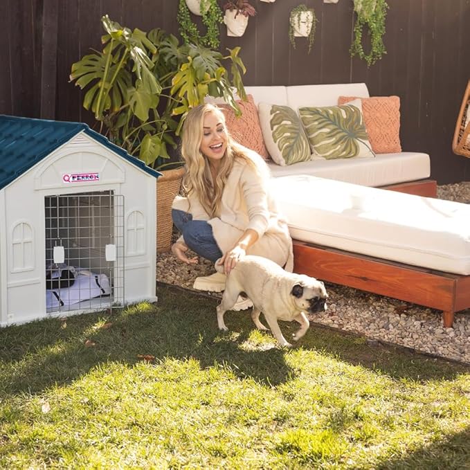 Foto 4 pulgar | Casa Para Perro Q Perrón Azul Impermeable