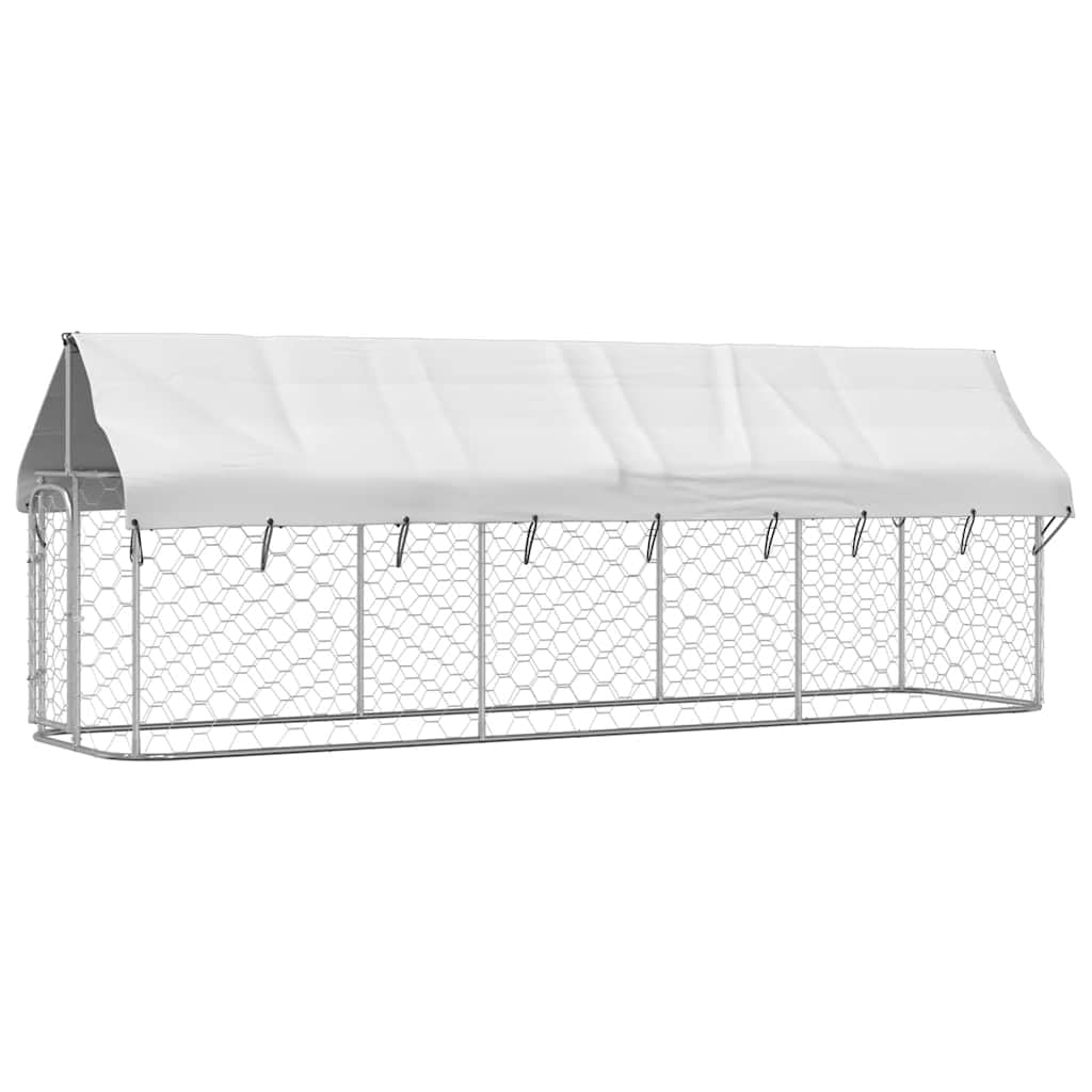 Foto 2 pulgar | Caseta Exterior Para Perros Vidaxl De Acero Galvanizado 157,5 X 39,4 X 59,1 Cm - Venta Internacional.