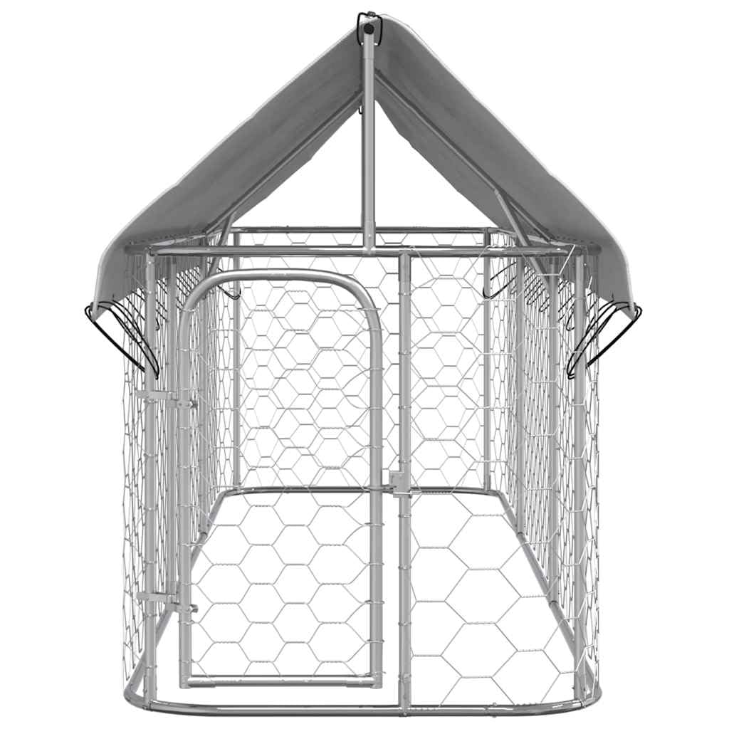 Foto 5 pulgar | Caseta Exterior Para Perros Vidaxl De Acero Galvanizado 157,5 X 39,4 X 59,1 Cm - Venta Internacional.