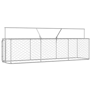 Foto 5 | Caseta Exterior Para Perros Vidaxl De Acero Galvanizado 157,5 X 39,4 X 59,1 Cm - Venta Internacional.