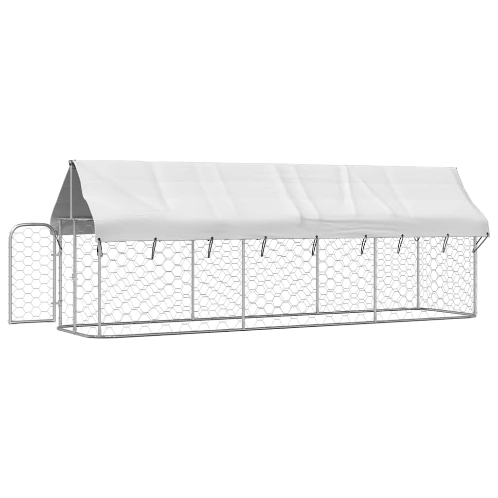 Foto 7 pulgar | Caseta Exterior Para Perros Vidaxl De Acero Galvanizado 157,5 X 39,4 X 59,1 Cm - Venta Internacional.