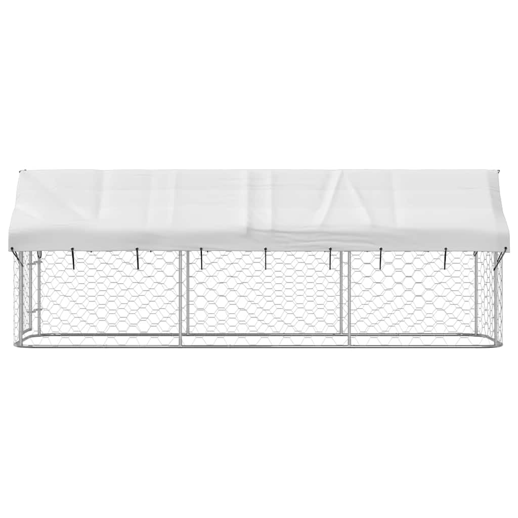 Foto 8 pulgar | Caseta Exterior Para Perros Vidaxl De Acero Galvanizado 157,5 X 39,4 X 59,1 Cm - Venta Internacional.