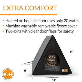 Foto 2 | Pet Shelter K&h Pet Products Con Marco En Forma De A Con Calefacción, Gris Y Negro, 20 W - Venta Internacional.