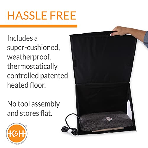 Foto 3 | Pet Shelter K&h Pet Products Con Marco En Forma De A Con Calefacción, Gris Y Negro, 20 W - Venta Internacional.