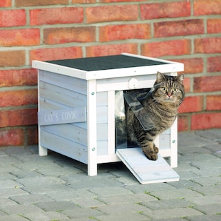 Foto 2 | Caseta Para Gatos Trixie Para Exteriores, Resistente A La Intemperie, Con Suelo Elevado, Gris - Venta Internacional.