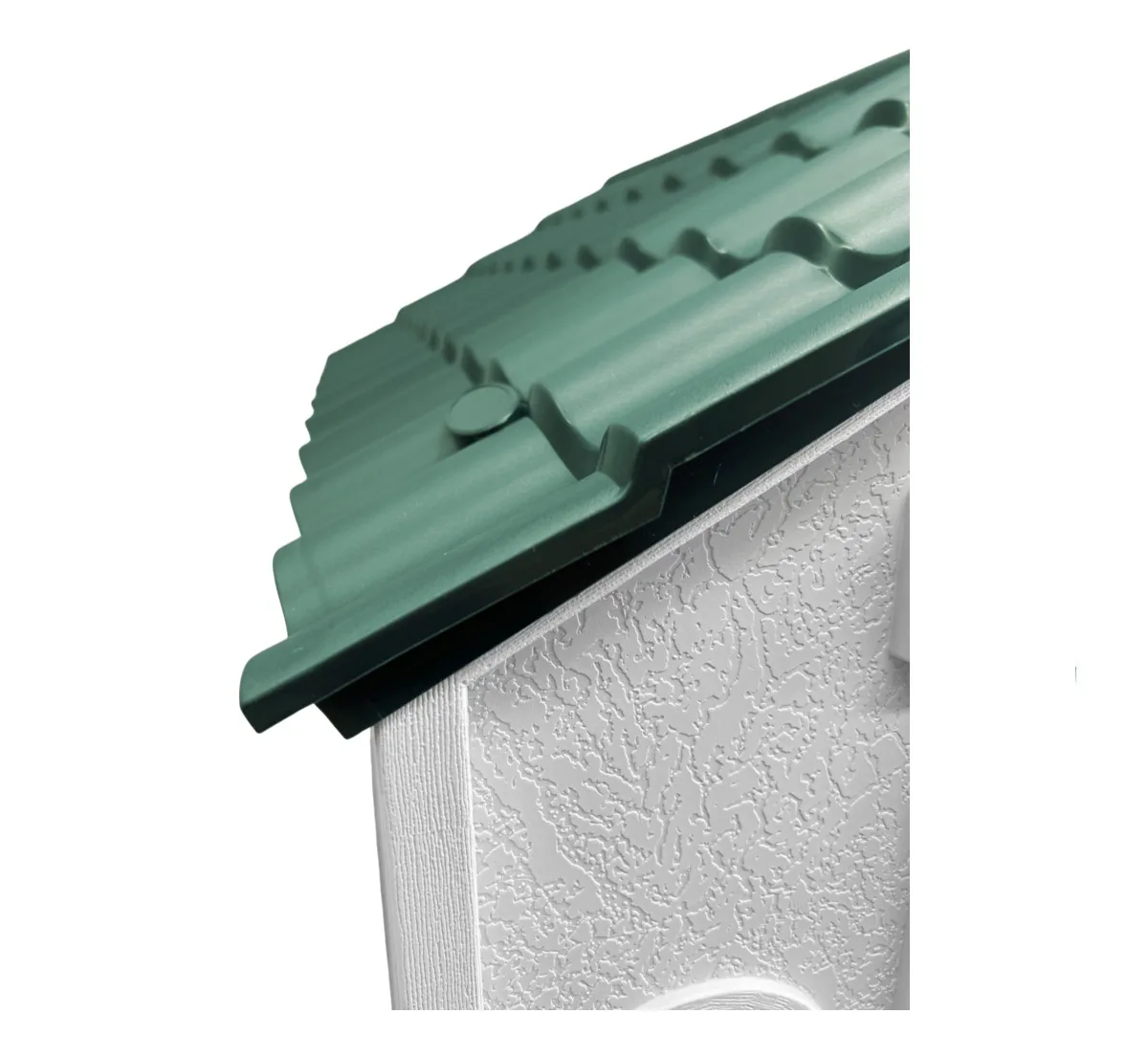Foto 5 pulgar | Casa Belug Mascotas Con Puerta 75x63x65 Termica Teja Verde-blanco