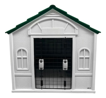 Foto 1 | Casa Lab.g Mascotas Con Puerta 75x63x65 Termica Teja Verde-blanco
