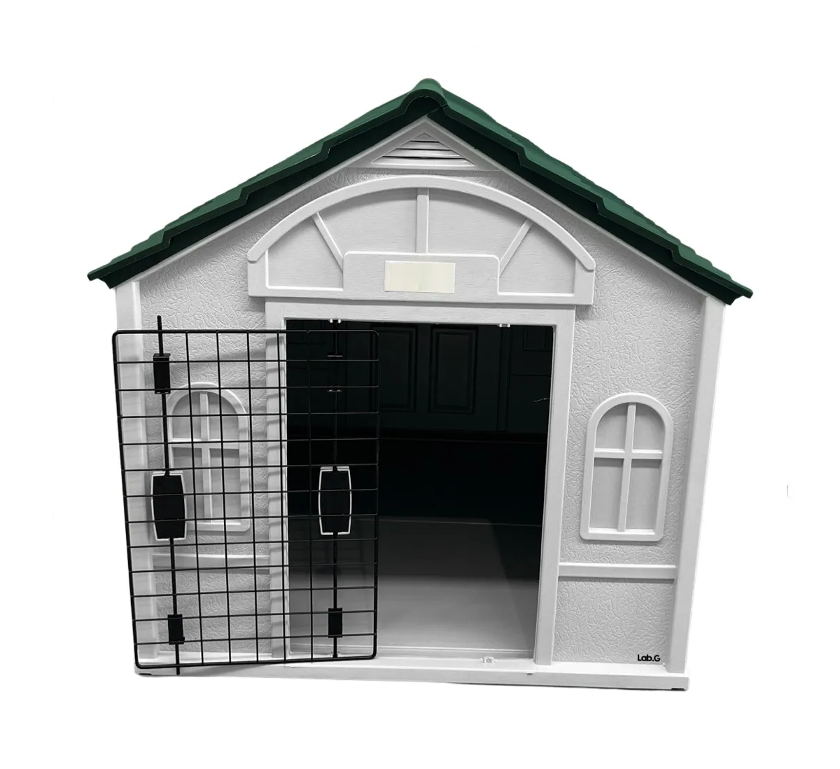 Foto 4 pulgar | Casa Lab.g Mascotas Con Puerta 75x63x65 Termica Teja Verde-blanco