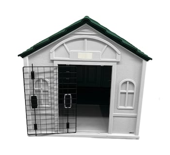 Foto 3 | Casa Lab.g Mascotas Con Puerta 75x63x65 Termica Teja Verde-blanco