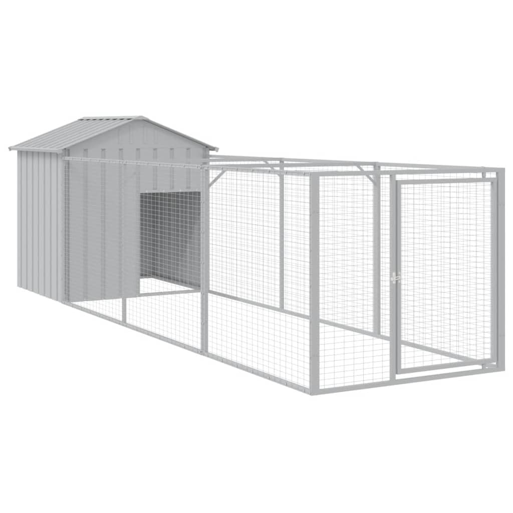 Foto 2 pulgar | Caseta Para Perros Vidaxl Con Techo Y Zona De Correr De Acero Galvanizado - Venta Internacional.