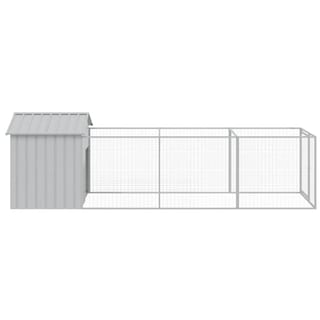 Foto 4 | Caseta Para Perros Vidaxl Con Techo Y Zona De Correr De Acero Galvanizado - Venta Internacional.