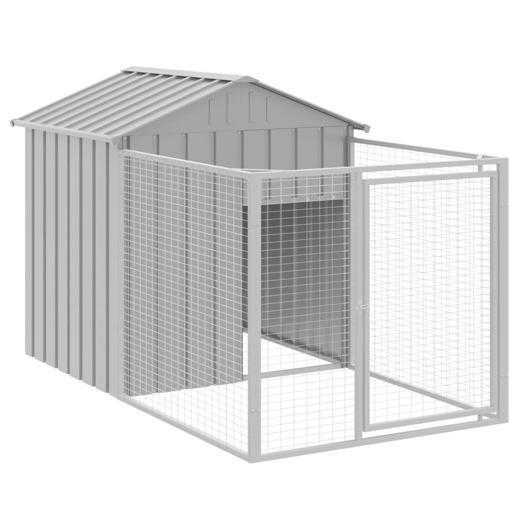 Foto 7 pulgar | Caseta Para Perros Vidaxl Con Techo Y Zona De Correr De Acero Galvanizado - Venta Internacional.