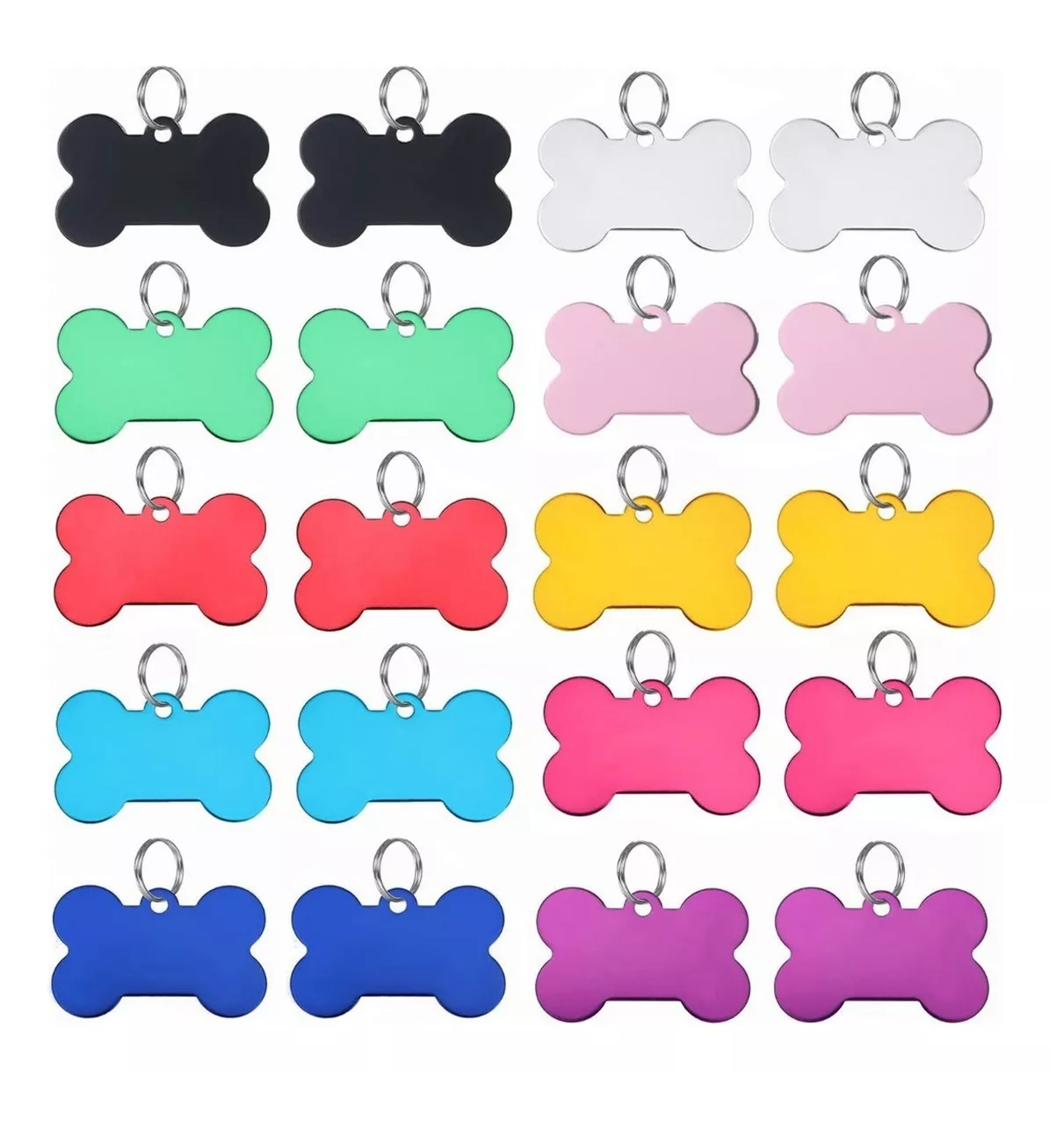 Etiquetas Identificación 20 Pcs Colores Mixtos para Perro