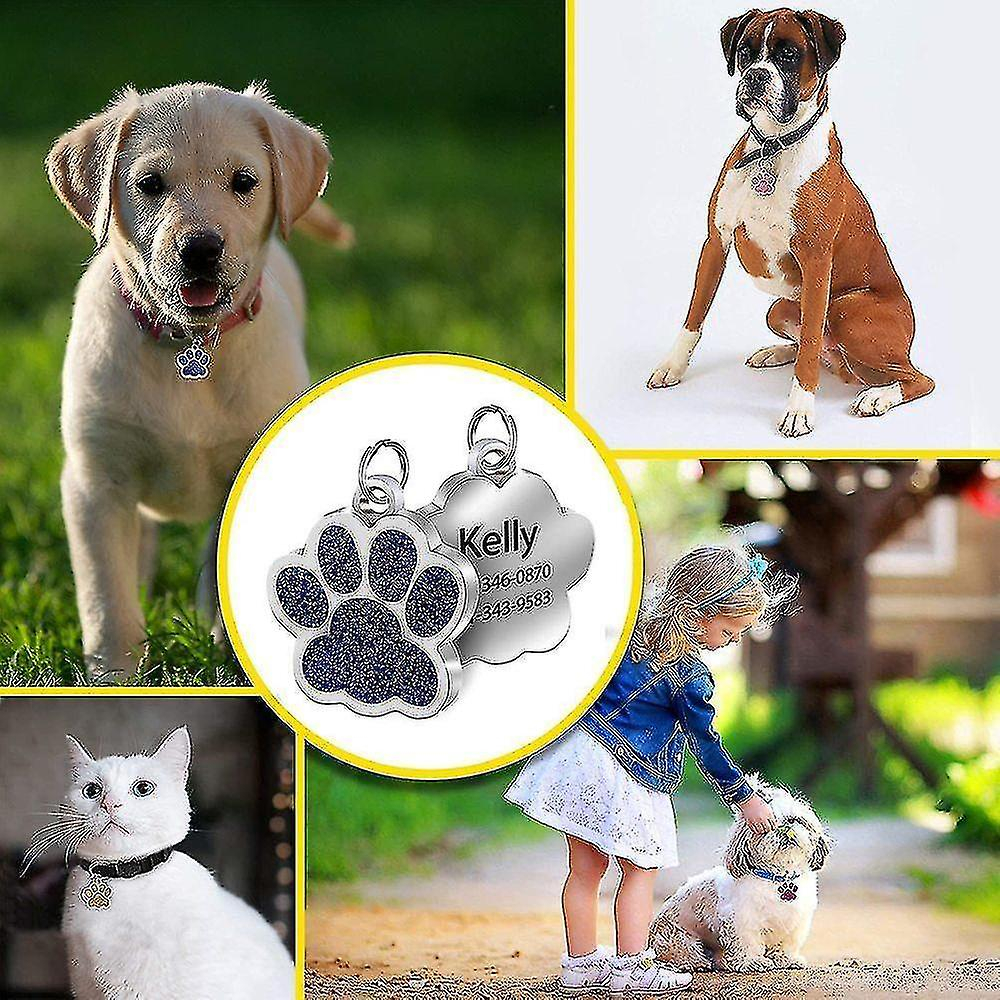 Foto 5 pulgar | Collar Con Nombre Grabado Personalizado Con Etiqueta De Identificación Para Perro Y Gato - Venta Internacional.