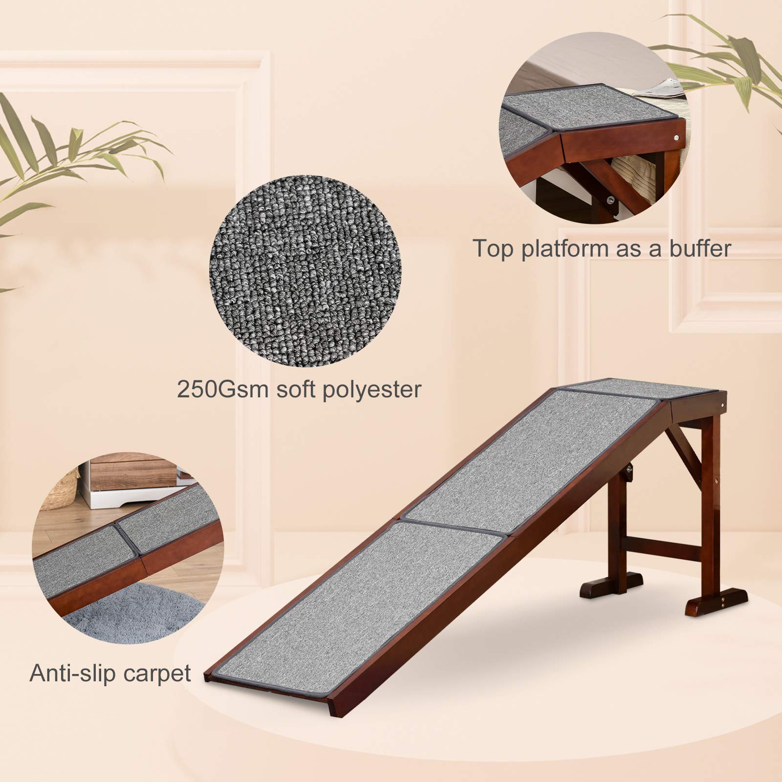 Foto 6 pulgar | Rampa Para Cama Dog Ramp Pawhut, Superficie Antideslizante, Capacidad De 35 Kg - Venta Internacional.