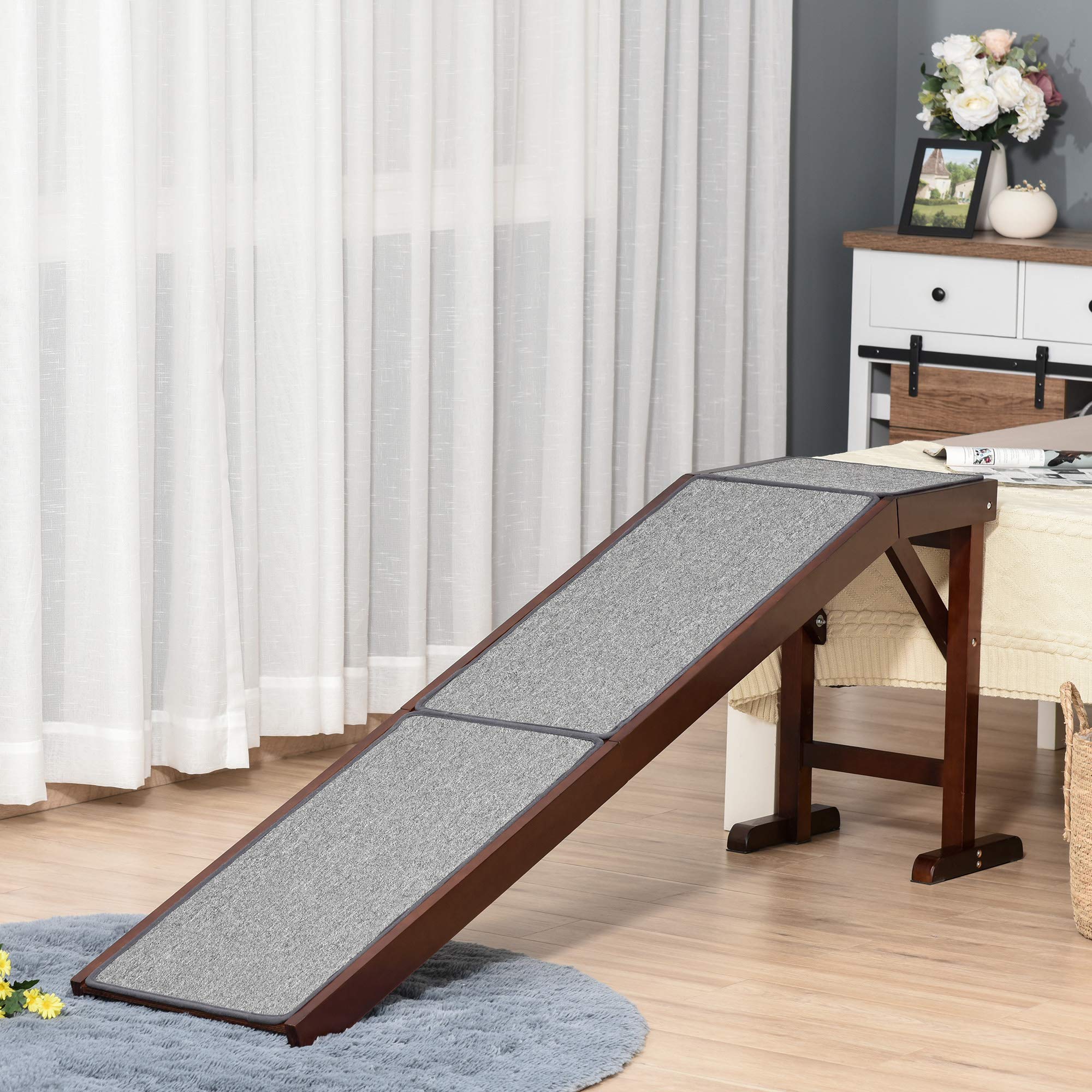 Foto 8 pulgar | Rampa Para Cama Dog Ramp Pawhut, Superficie Antideslizante, Capacidad De 35 Kg - Venta Internacional.