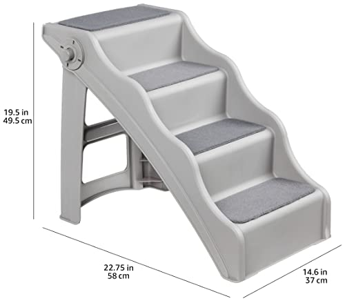 Foto 6 pulgar | Escalones Plegables Para Perros Y Gatos Amazon Basics, Color Gris - Venta Internacional.