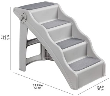 Foto 5 | Escalones Plegables Para Perros Y Gatos Amazon Basics, Color Gris - Venta Internacional.