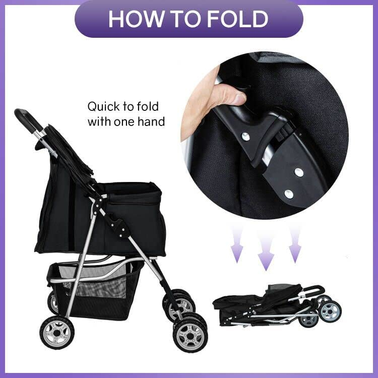 Foto 7 pulgar | Pet Stroller Bestpet Dog Cat Jogger Para Mascotas Medianas Y Pequeñas - Venta Internacional.