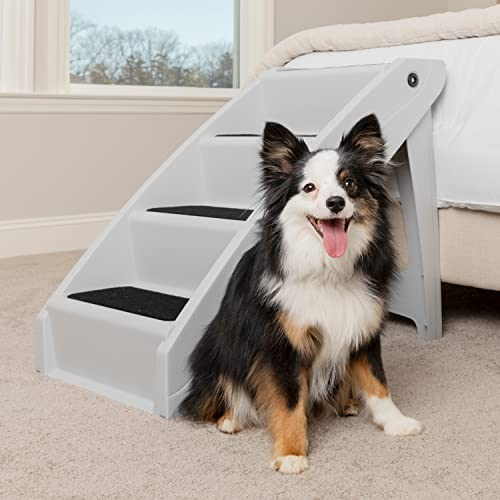 Pet Stairs Petsafe Cozyup - Escaleras Plegables Para Perros (90 Kg), Color Gris - Venta Internacional.