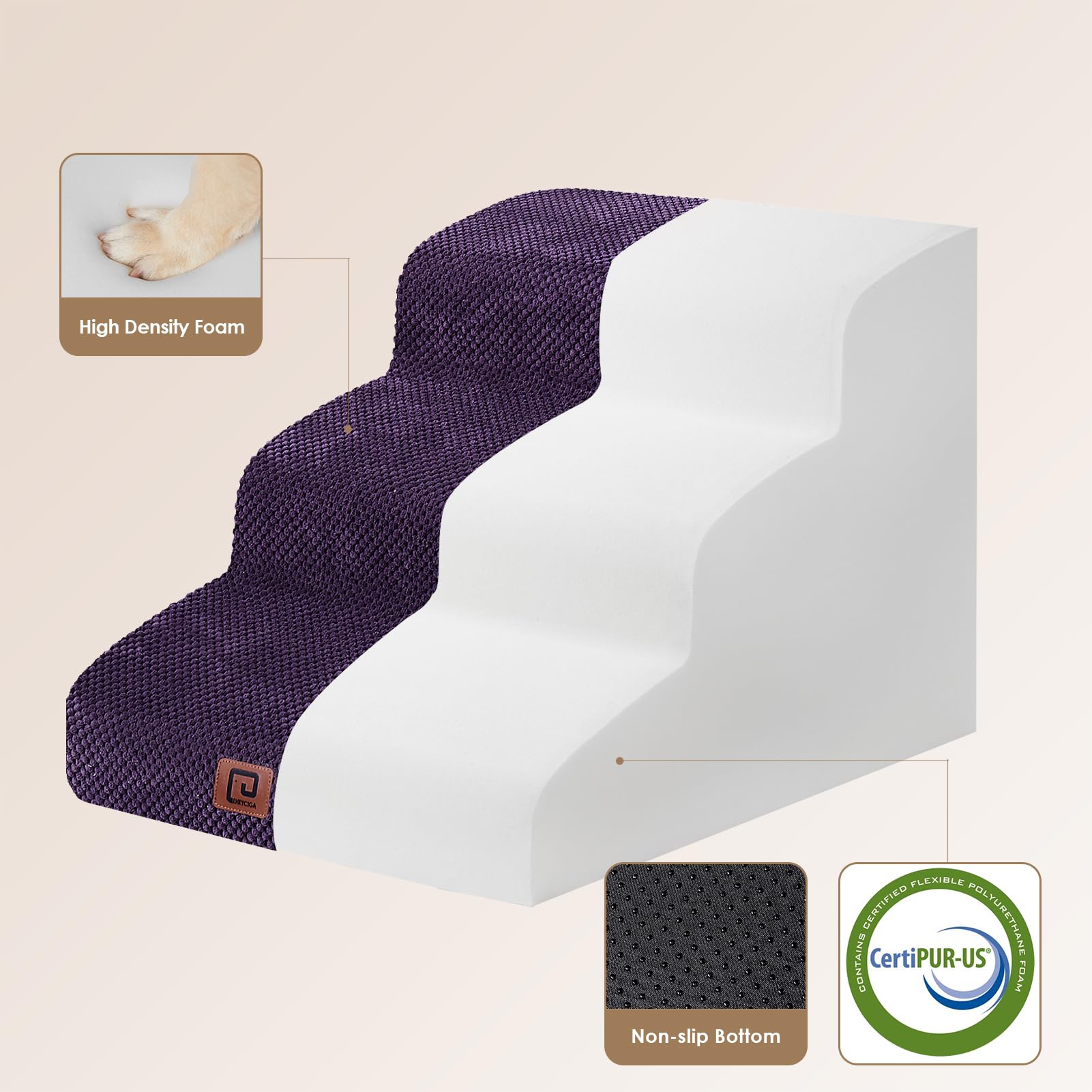 Foto 4 pulgar | Rampa Curva para Perros Eheyciga 3 Escalones - Venta Internacional