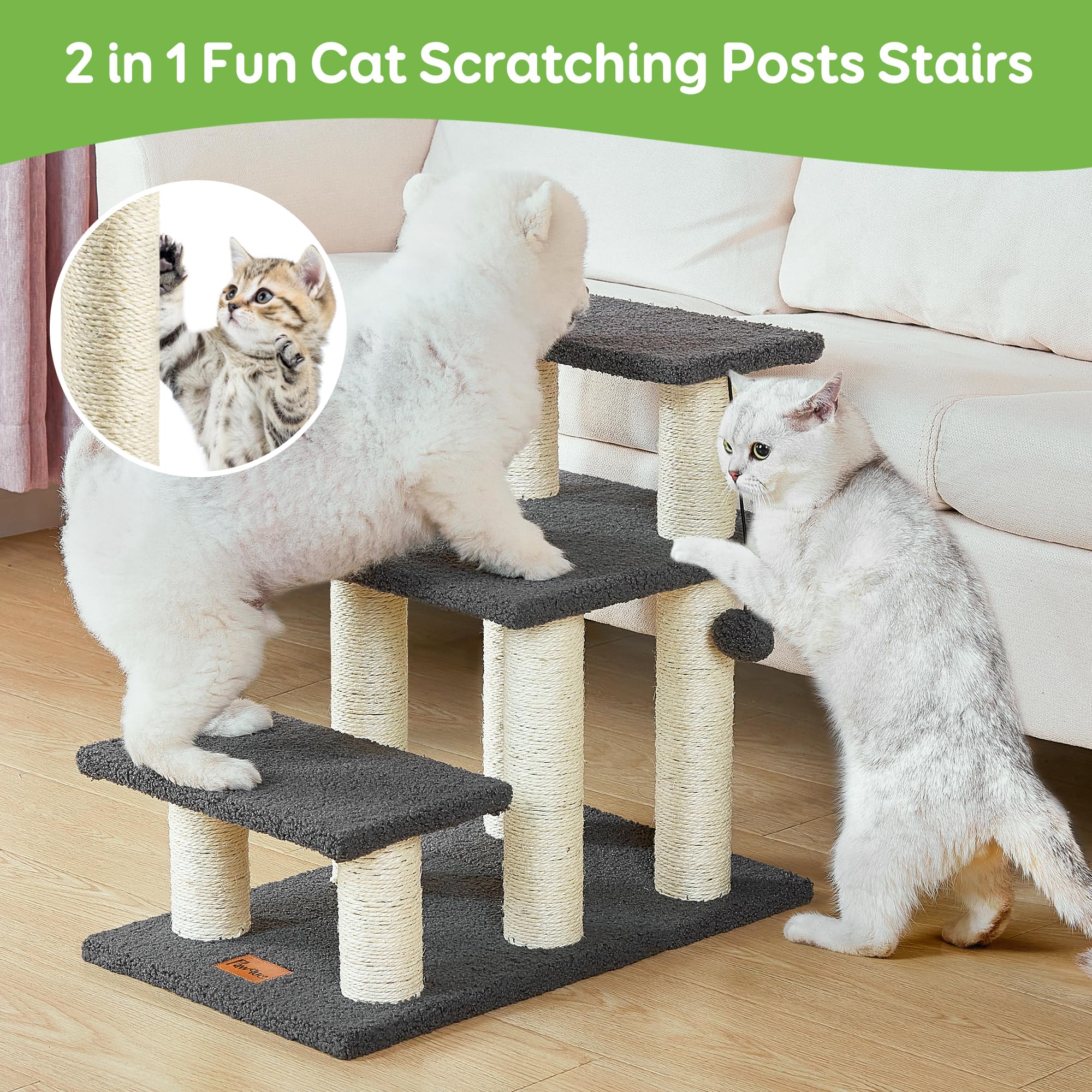 Foto 3 pulgar | Rascador De Escaleras Para Mascotas Y Gatos Pawque Para Camas Altas, 150 Libras - Venta Internacional.