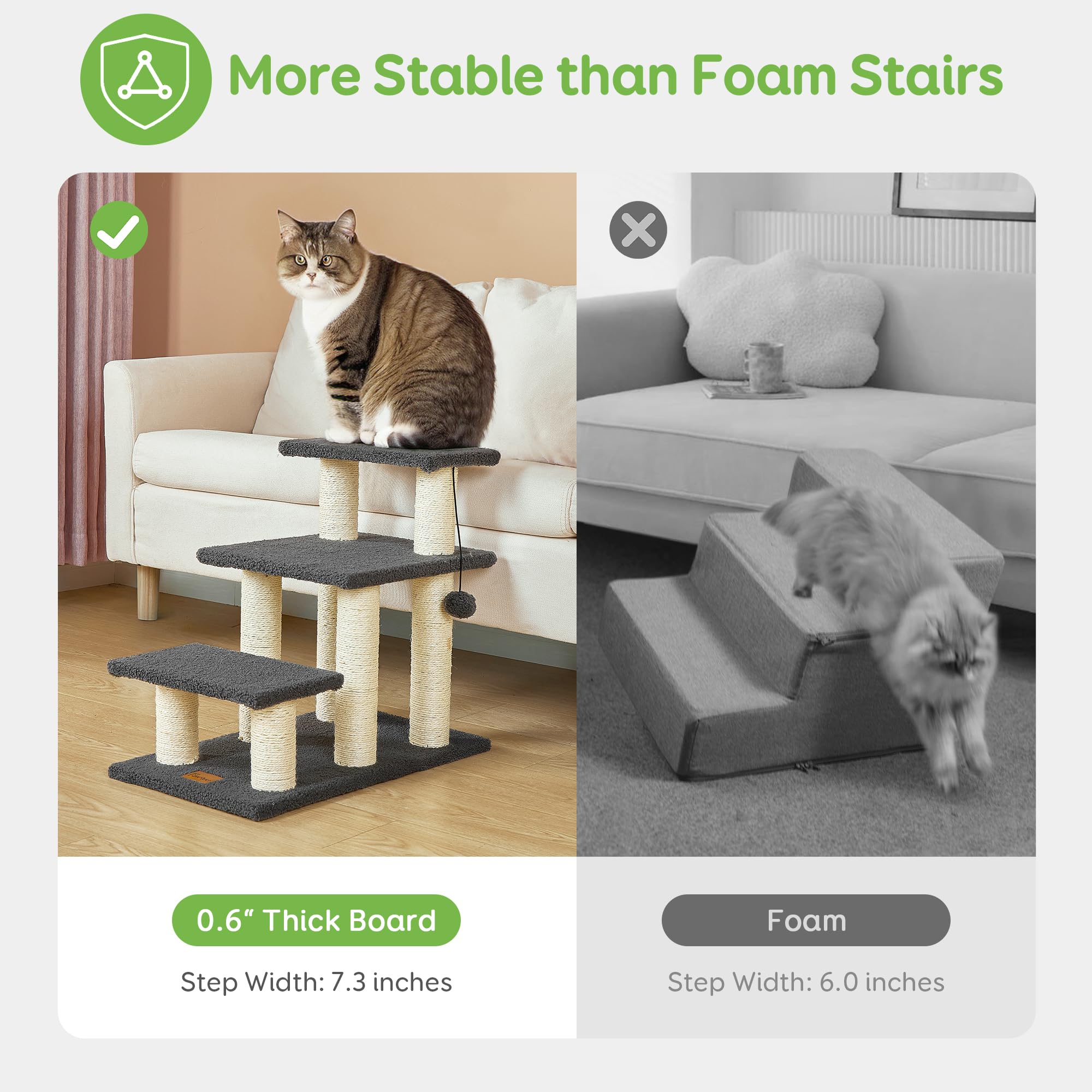 Foto 5 pulgar | Rascador De Escaleras Para Mascotas Y Gatos Pawque Para Camas Altas, 150 Libras - Venta Internacional.
