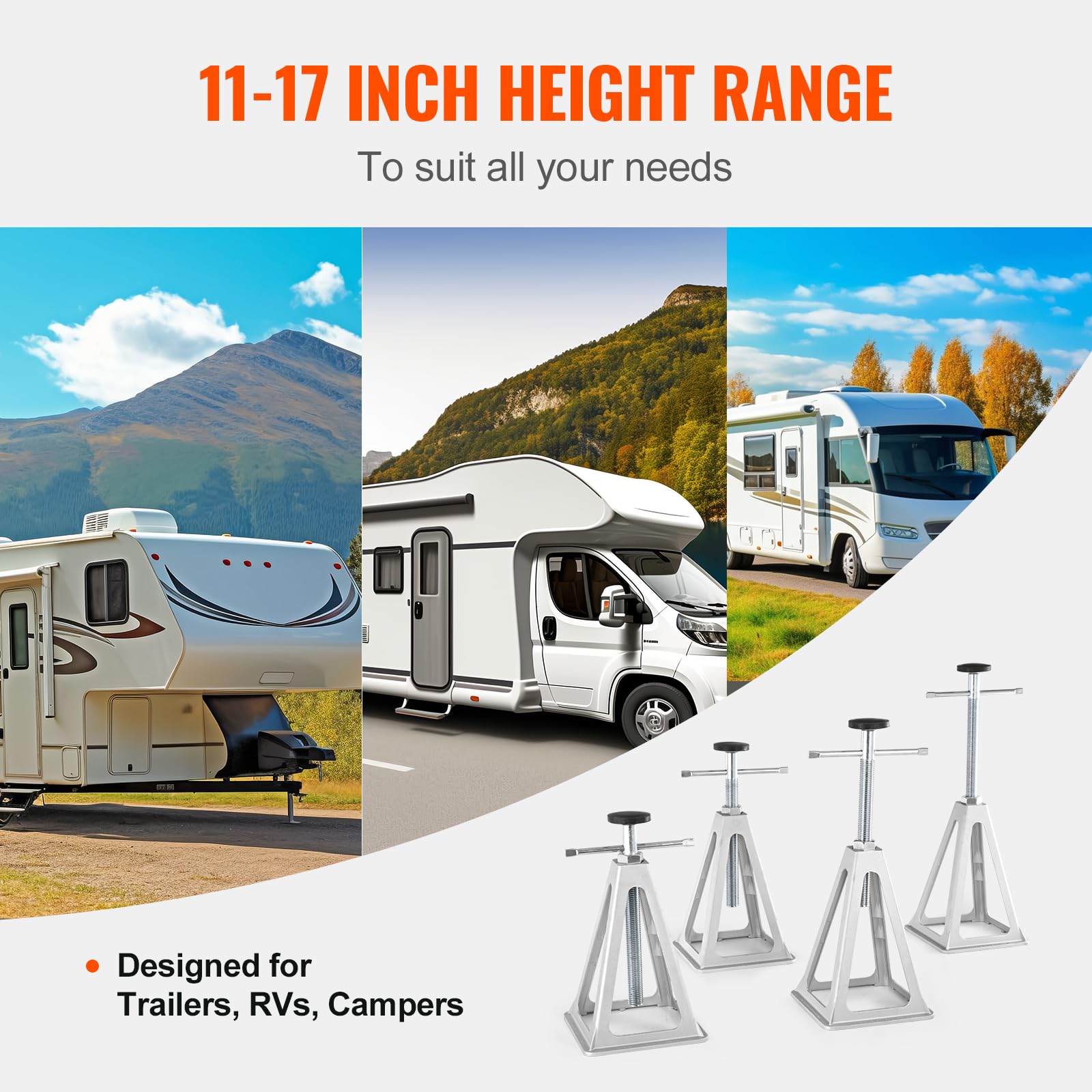 Foto 5 pulgar | Paquete De 4 Conectores Estabilizadores Vevor De Aluminio Para Remolque De Autocaravana - Venta Internacional.