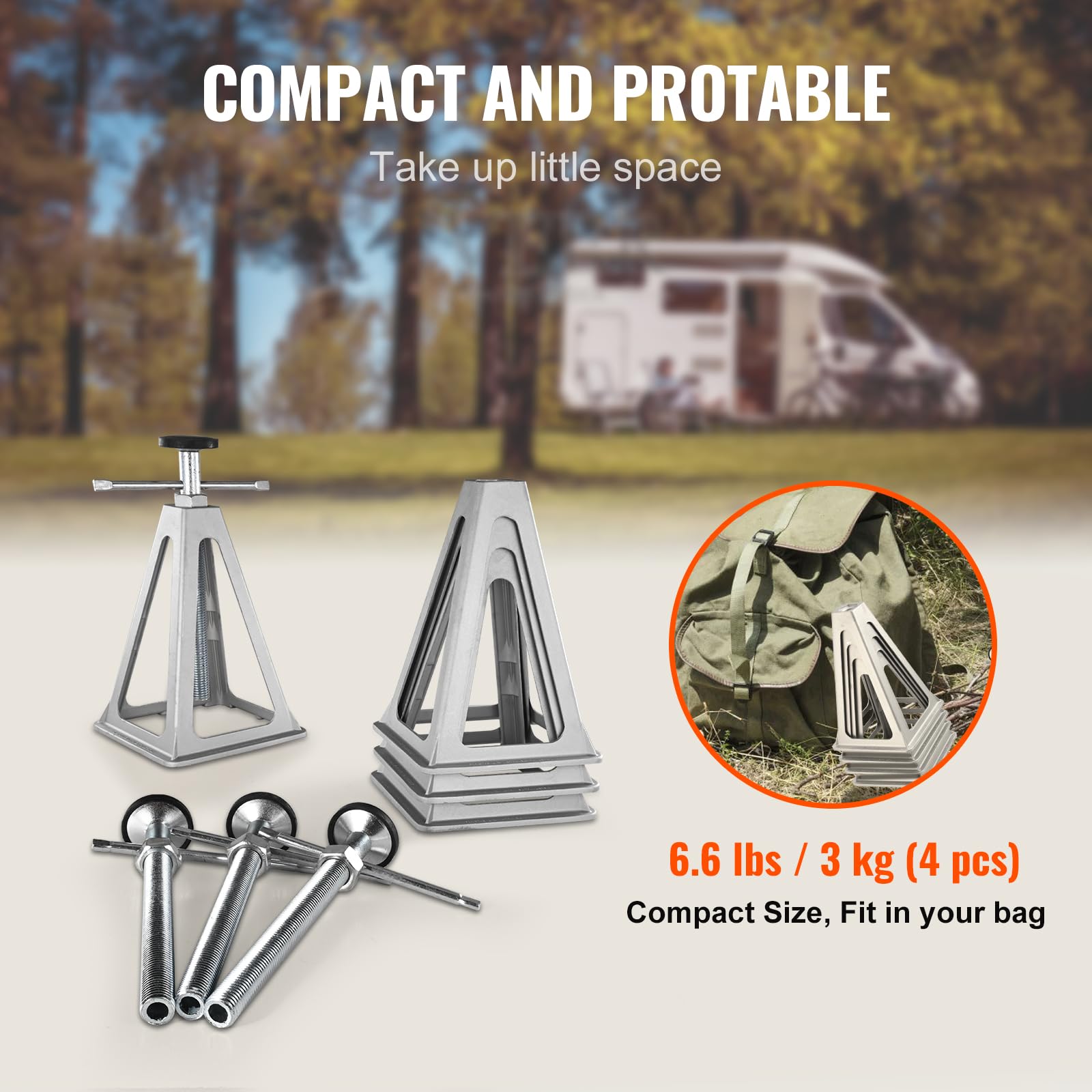 Foto 7 pulgar | Paquete De 4 Conectores Estabilizadores Vevor De Aluminio Para Remolque De Autocaravana - Venta Internacional.