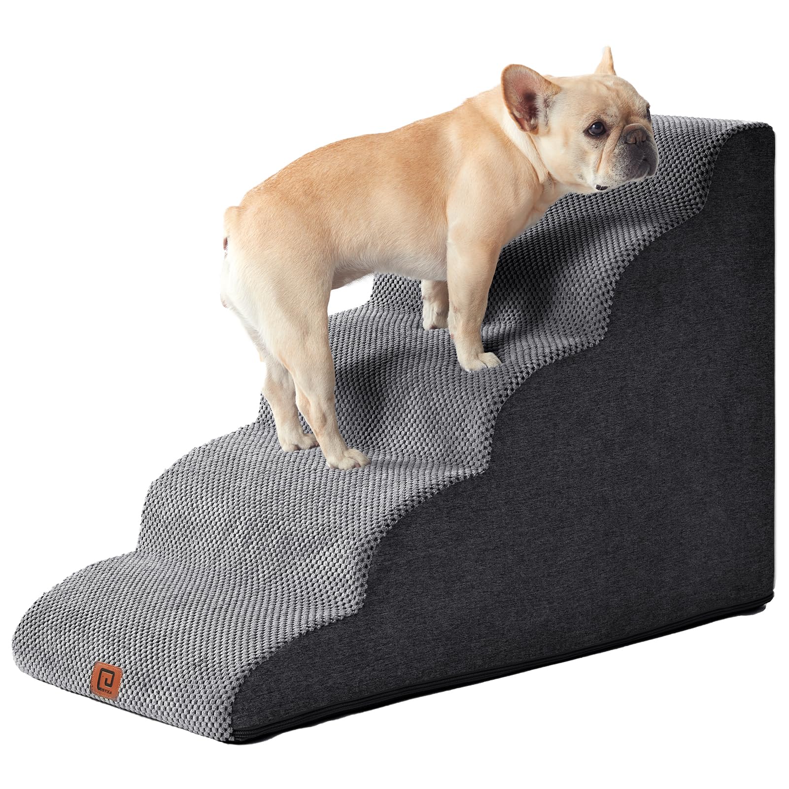 Foto 2 pulgar | Rampa De Escalera Para Perros Eheyciga, Curva, Para Camas Altas, 57 Cm De Alto, 5 Peldaños - Venta Internacional.