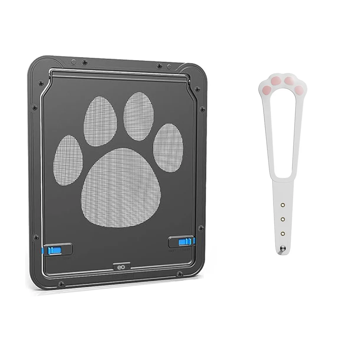 Foto 2 pulgar | Puerta Mascotas Perro Gatos Con Cerradura Y Pestillo 29x24cmeo Safe Imports Esi-20232 Gris