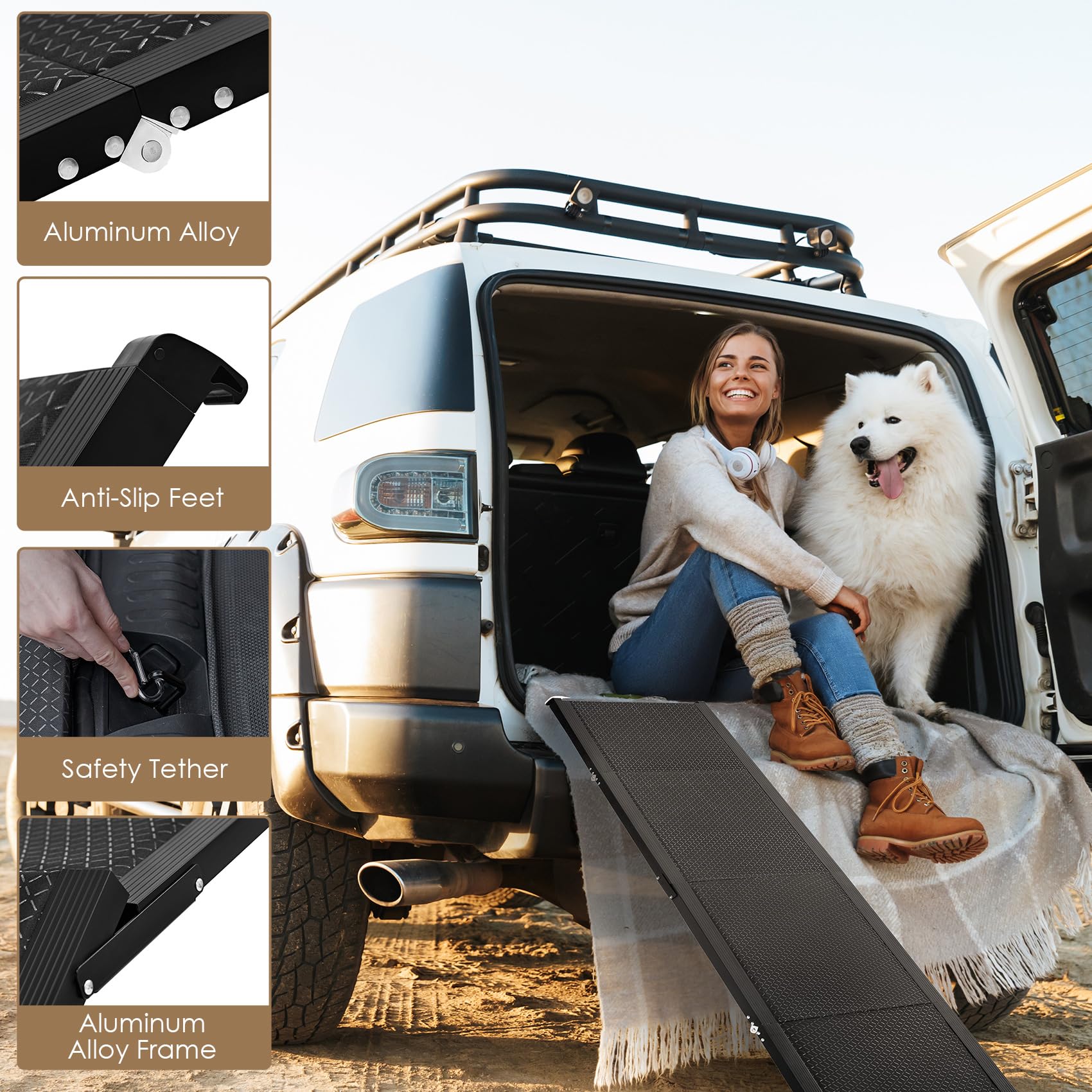 Foto 4 | Rampa Para Perros Eheyciga Para Coche  Suv Y Camión  180 X 50 Cm  68 Kg - Venta Internacional.
