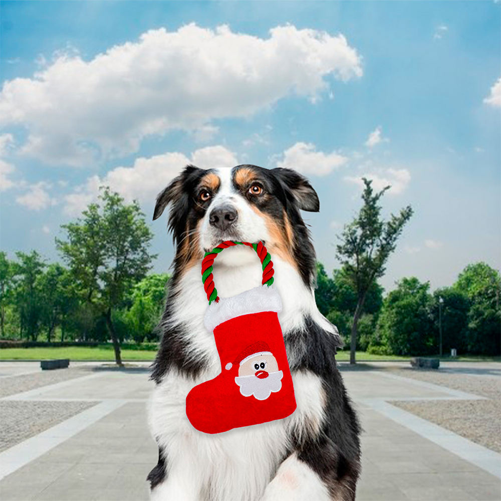 Foto 4 pulgar | Juguete para Mascotas de Figuras Navideñas Multicolor de Tela Suave Relleno Delcron