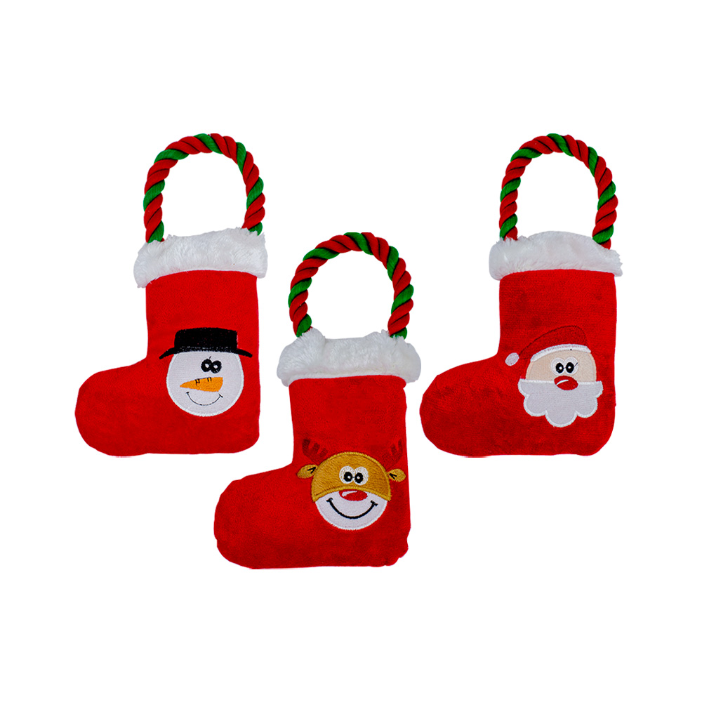 Foto 2 pulgar | Juguete para Mascotas de Navidad Multicolor Set 3 Piezas de Tela Suave con Relleno Delcron