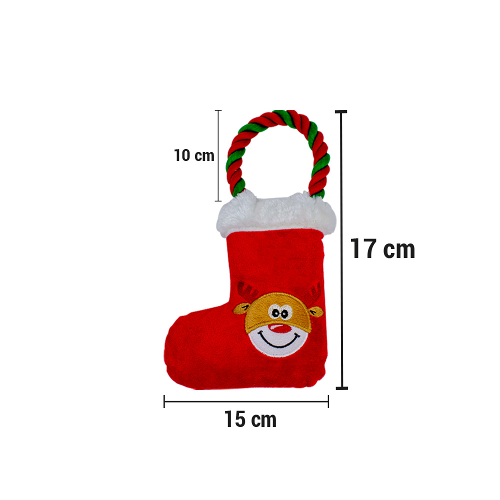 Foto 4 pulgar | Juguete para Mascotas de Navidad Multicolor Set 3 Piezas de Tela Suave con Relleno Delcron