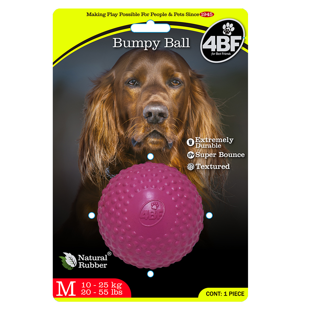 Foto 2 pulgar | Pelota con Bordes Estimulantes para Perro Bumby Ball Rosa Grande