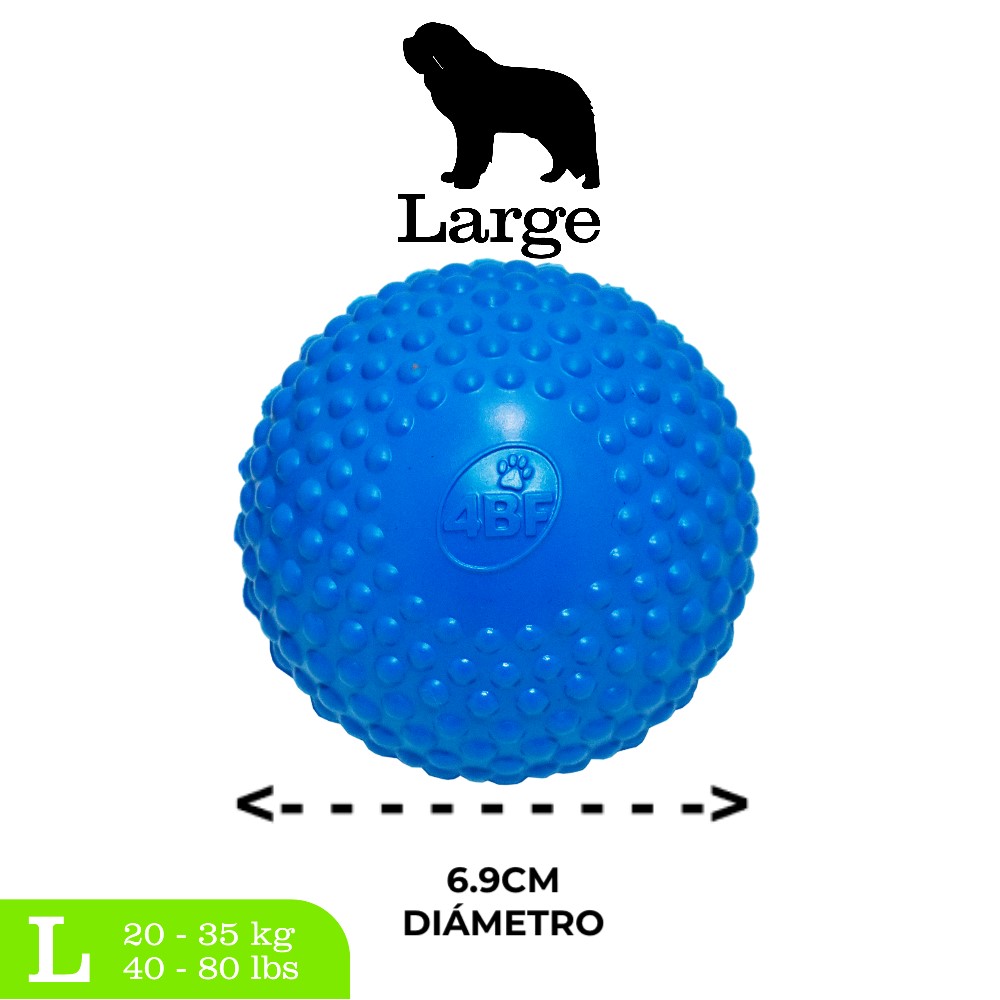 Foto 3 pulgar | Pelota con Bordes Estimulantes para Perro Bumby Ball Azul Grande