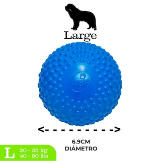 Foto 2 | Pelota con Bordes Estimulantes para Perro Bumby Ball Azul Grande