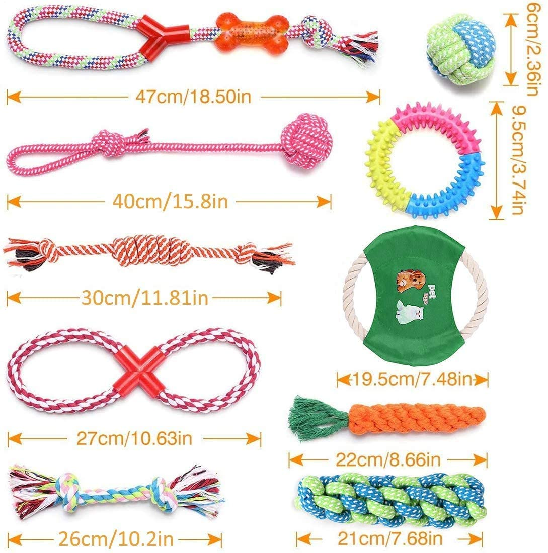 Foto 3 pulgar | Set de 10 pz de Juguetes de Cuerda para Perros No Tóxico