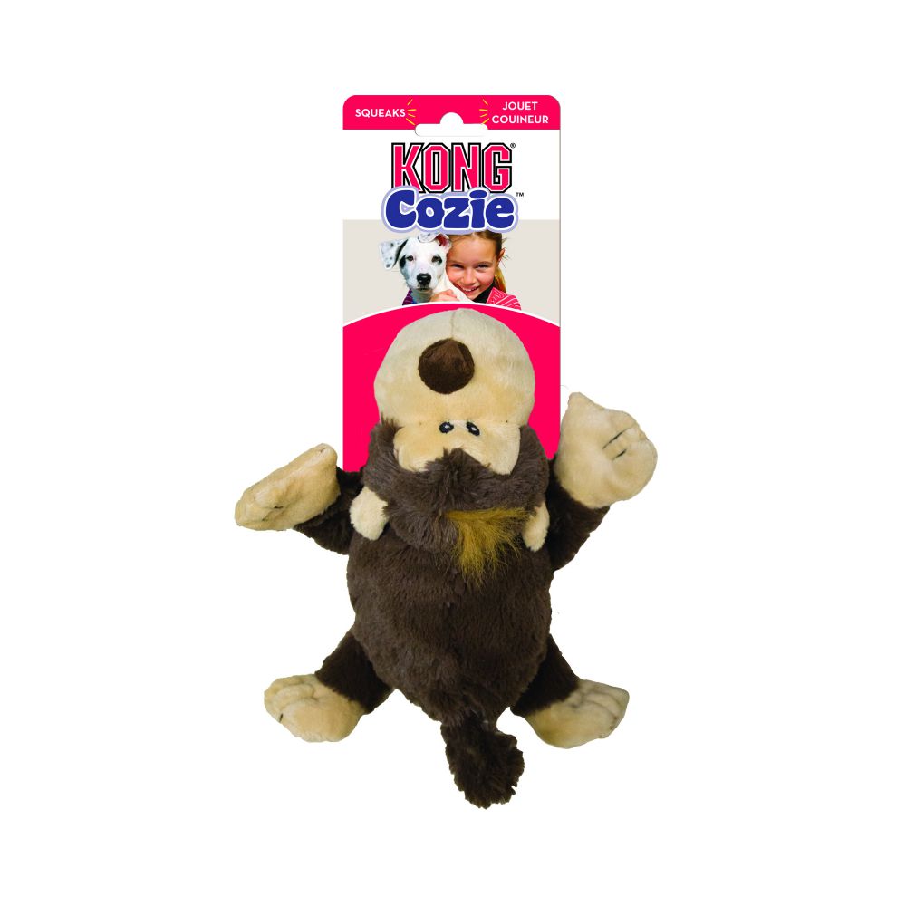 Peluche de Changuito Kong Cozie color Café para Perro