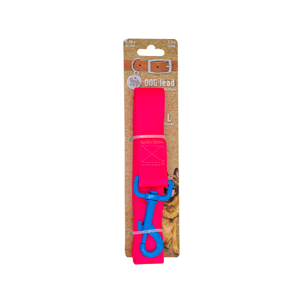 Foto 2 pulgar | Correa para Perro Retro Grande Poliéster Pvc Boche Plástico color Rosa