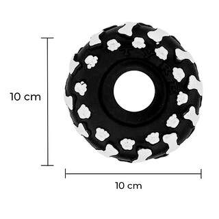 Foto 2 | Juguete para Perro Diseño de Llanta color Negro Chillona Paquete 3 Piezas Vinil Resistente