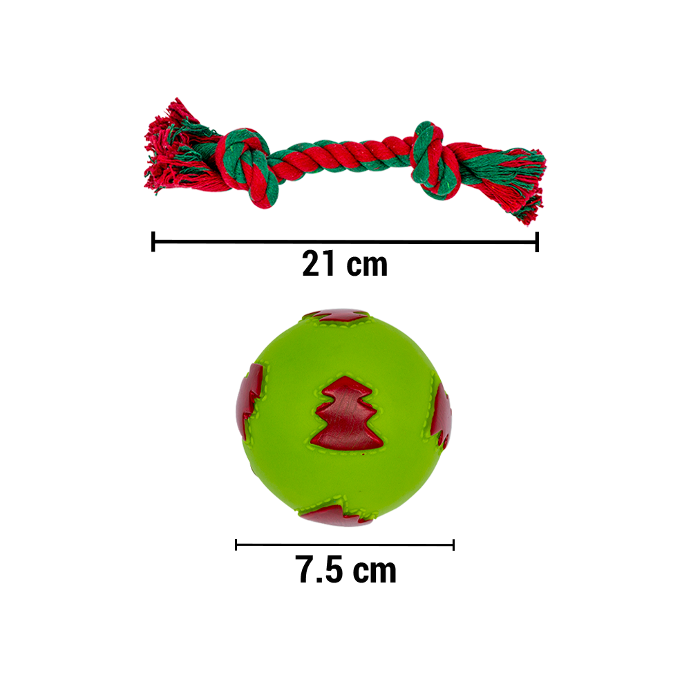 Foto 2 | Juguete Navideño Chillón Esfera Verde con Cuerda Algodón Suave Resistente color Verde