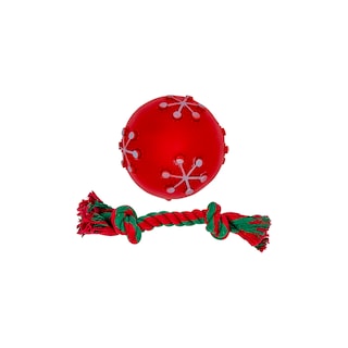 Foto 1 | Juguete Navideño Chillón Esfera con Cuerda Algodón Suave Resistente color Rojo
