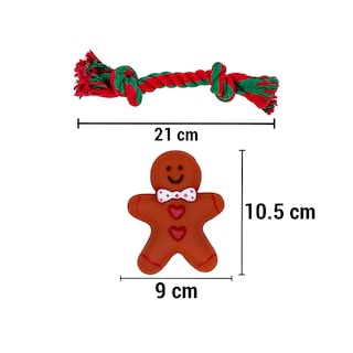 Foto 2 | Juguete Navideño Chillón Diseño Jengibre con Cuerda de Algodón Suave Resistente