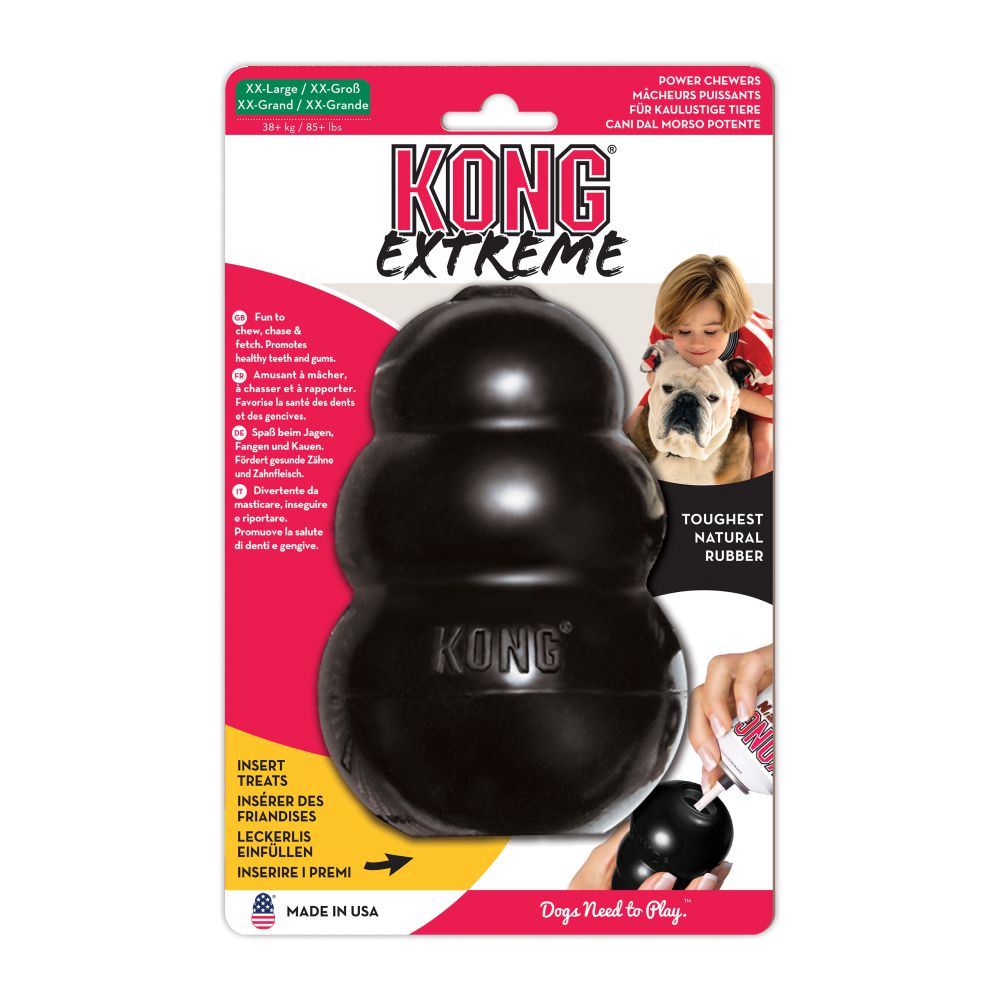 Juguete Kong Extreme Xx Grande color Negro