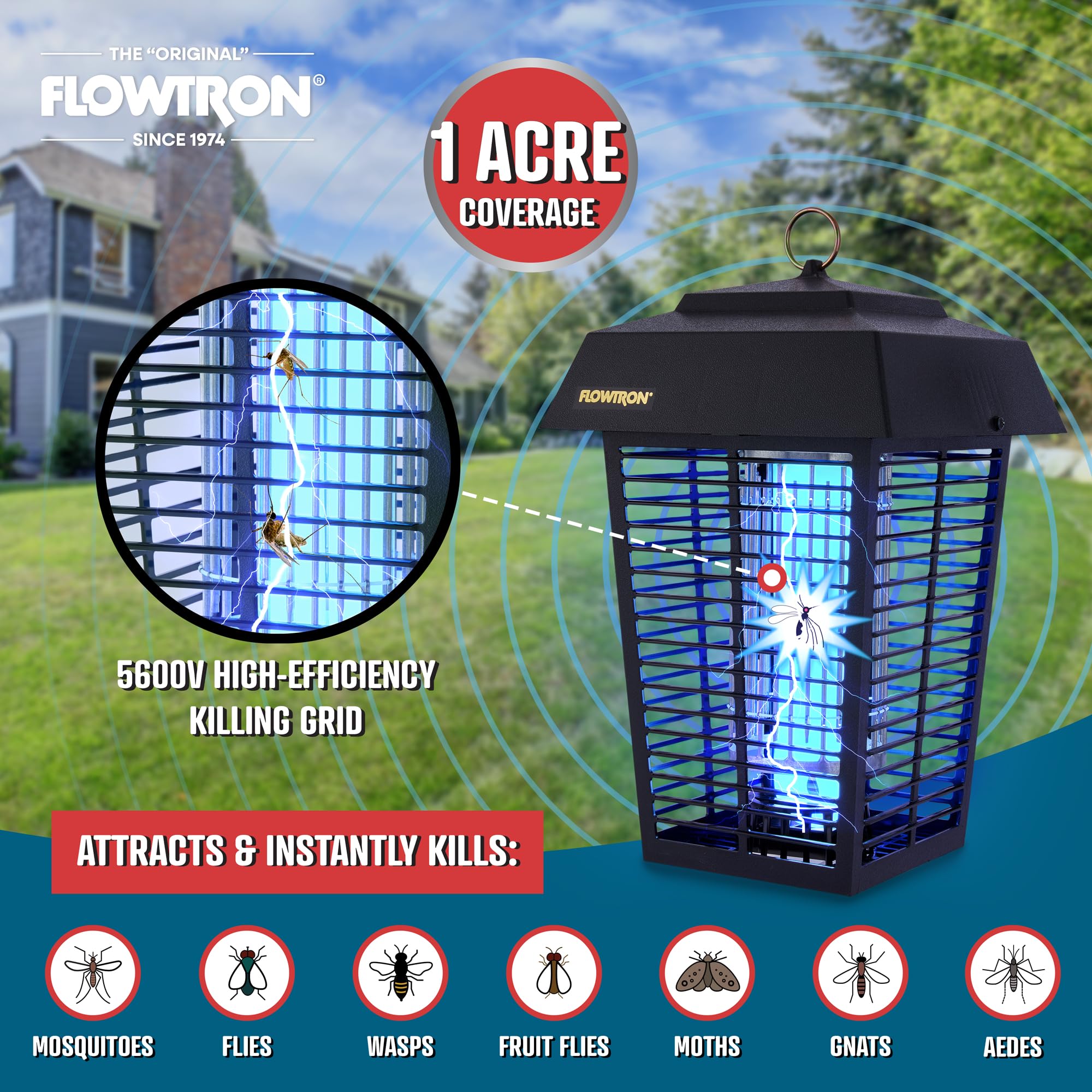 Foto 6 pulgar | Bombilla Bug Zapper Flowtron De 1 Acre, Cobertura Exterior, 40 W, 5600 V - Venta Internacional.