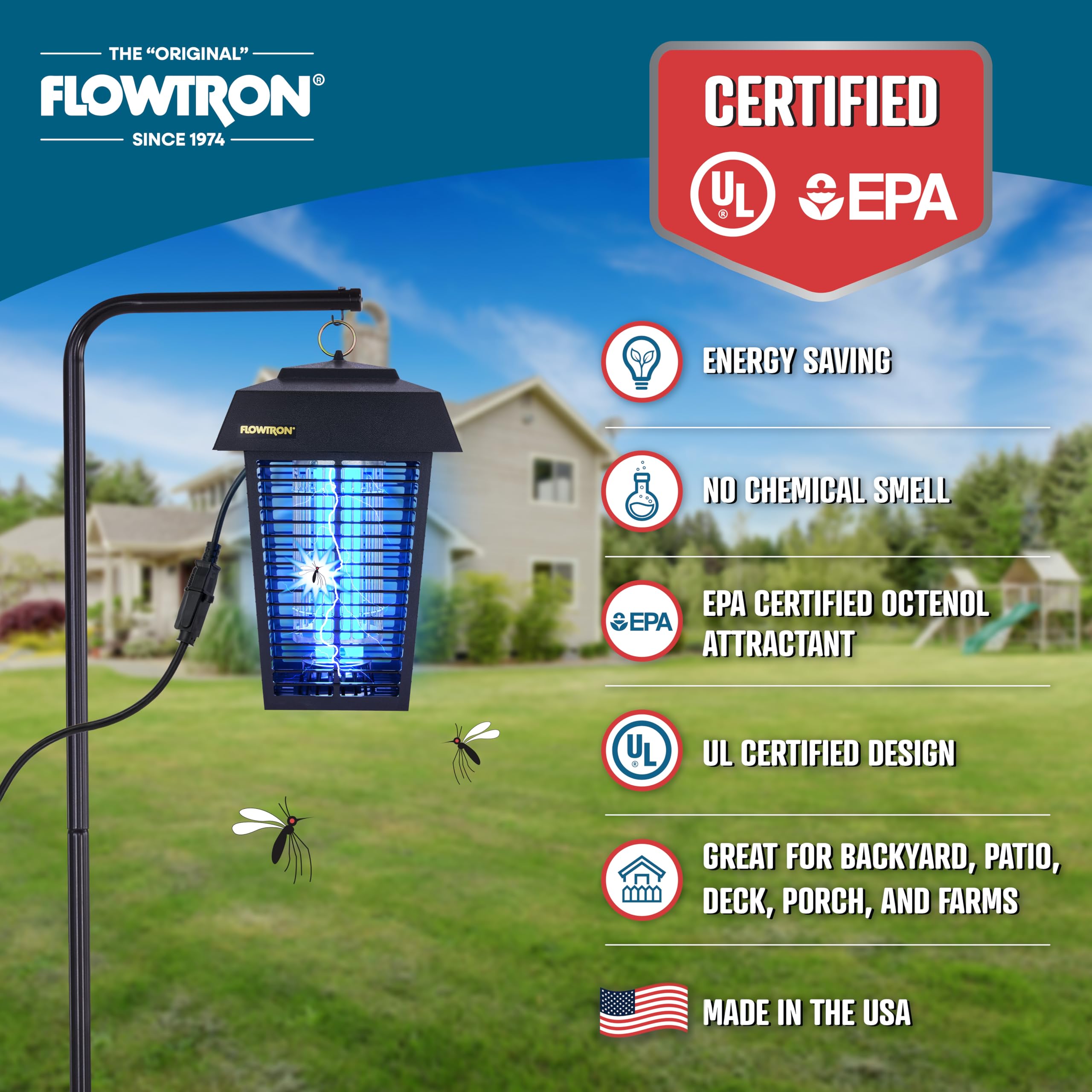Foto 7 | Bombilla Bug Zapper Flowtron De 1 Acre, Cobertura Exterior, 40 W, 5600 V - Venta Internacional.