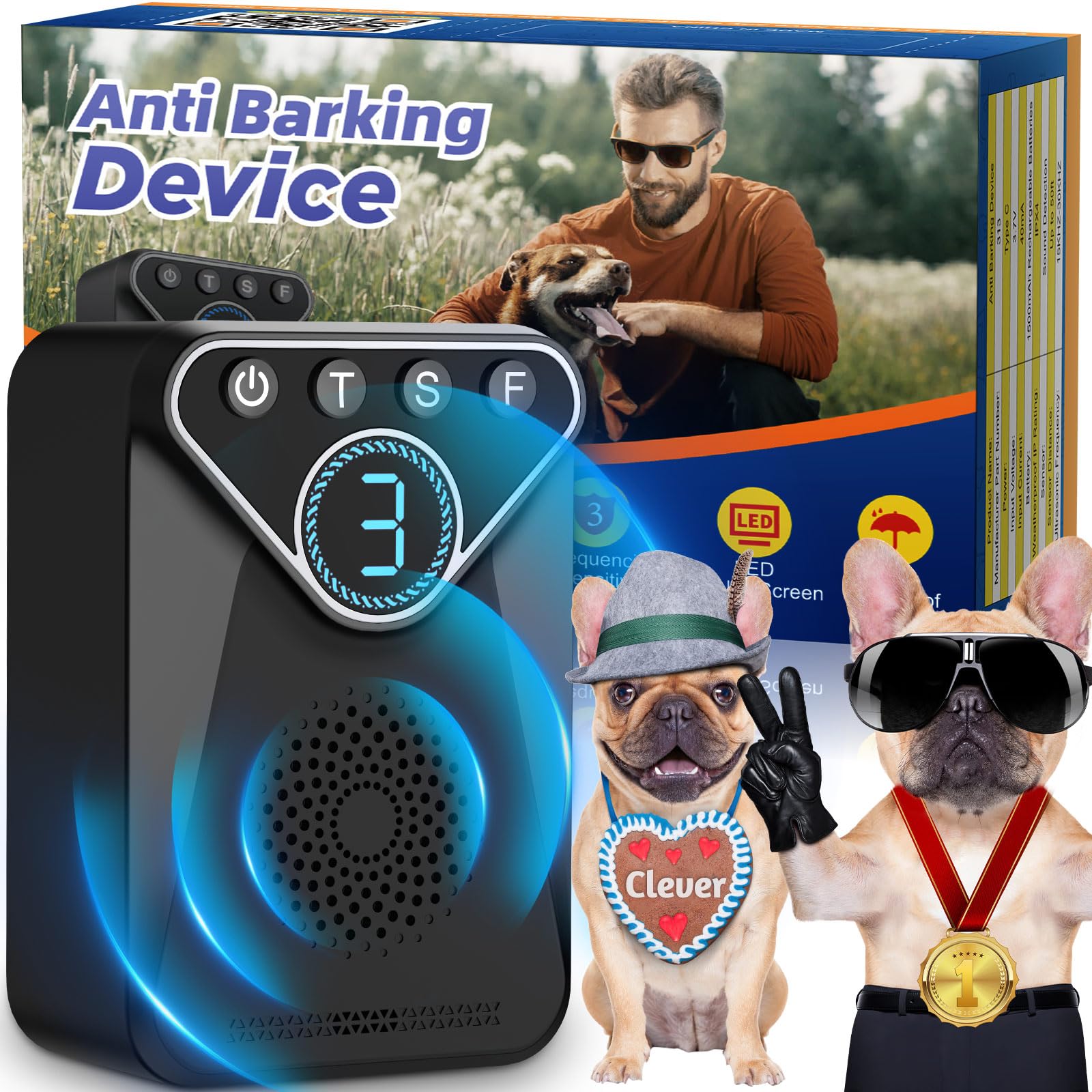 Foto 1 | Dispositivo Antiladridos Hallmark, 1500 Mah, Recargable, 50 M De Alcance - Venta Internacional.