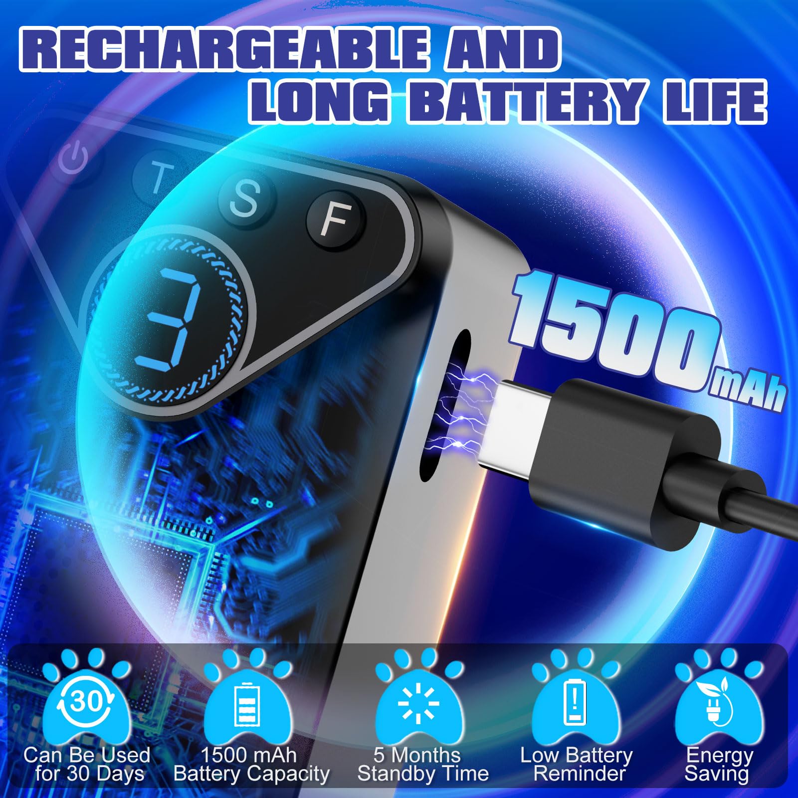 Foto 2 | Dispositivo Antiladridos Hallmark, 1500 Mah, Recargable, 50 M De Alcance - Venta Internacional.
